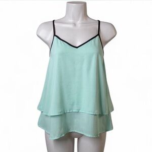 L'Amour Nanette Lepore Aqua Double-Layered Camisole